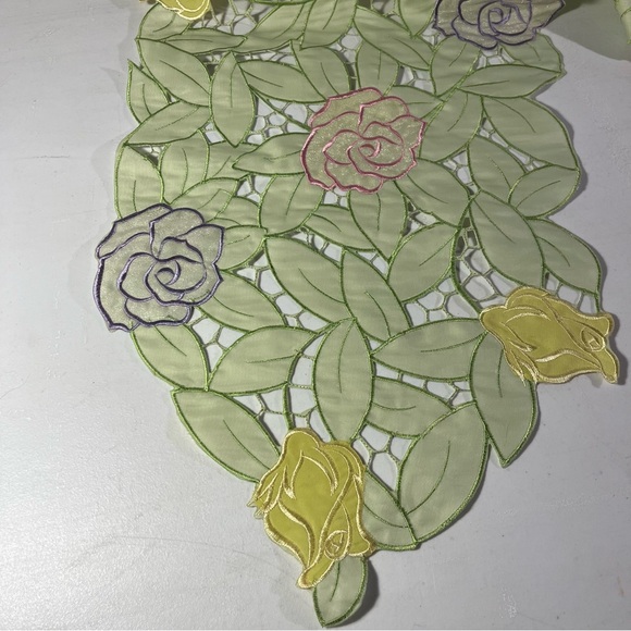 Springtime Embroidered Table-Top Runner - Picture 2 of 13